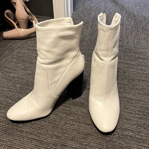White Aldo booties